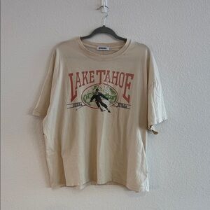 Beige Lake Tahoe Graphic Tee